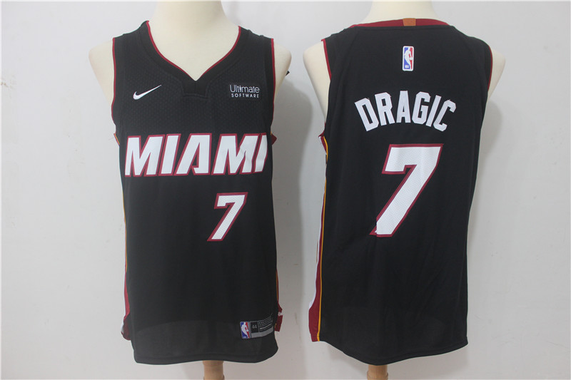 Men Miami Heat 7 Dragic Black Game Nike NBA Jerseys